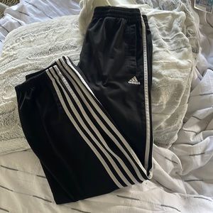Black adidas track pants